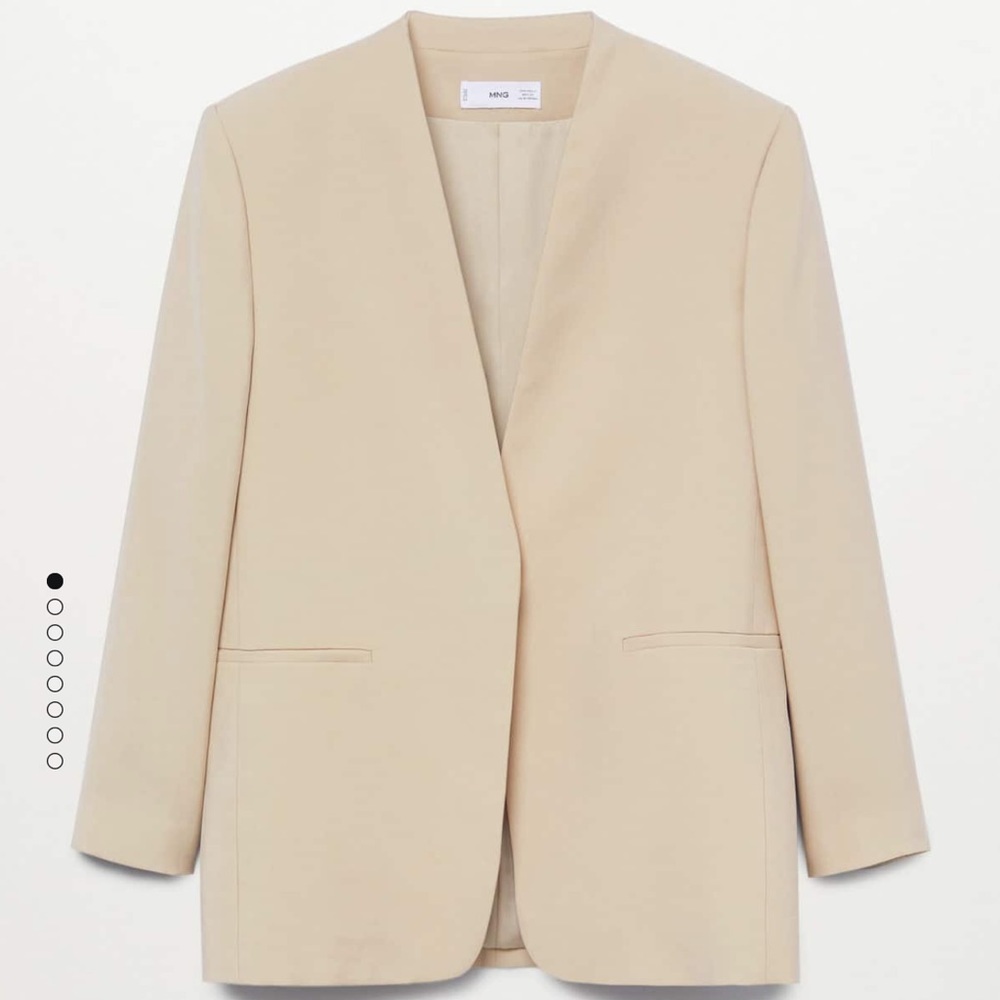 Modal blend suit blazer cream